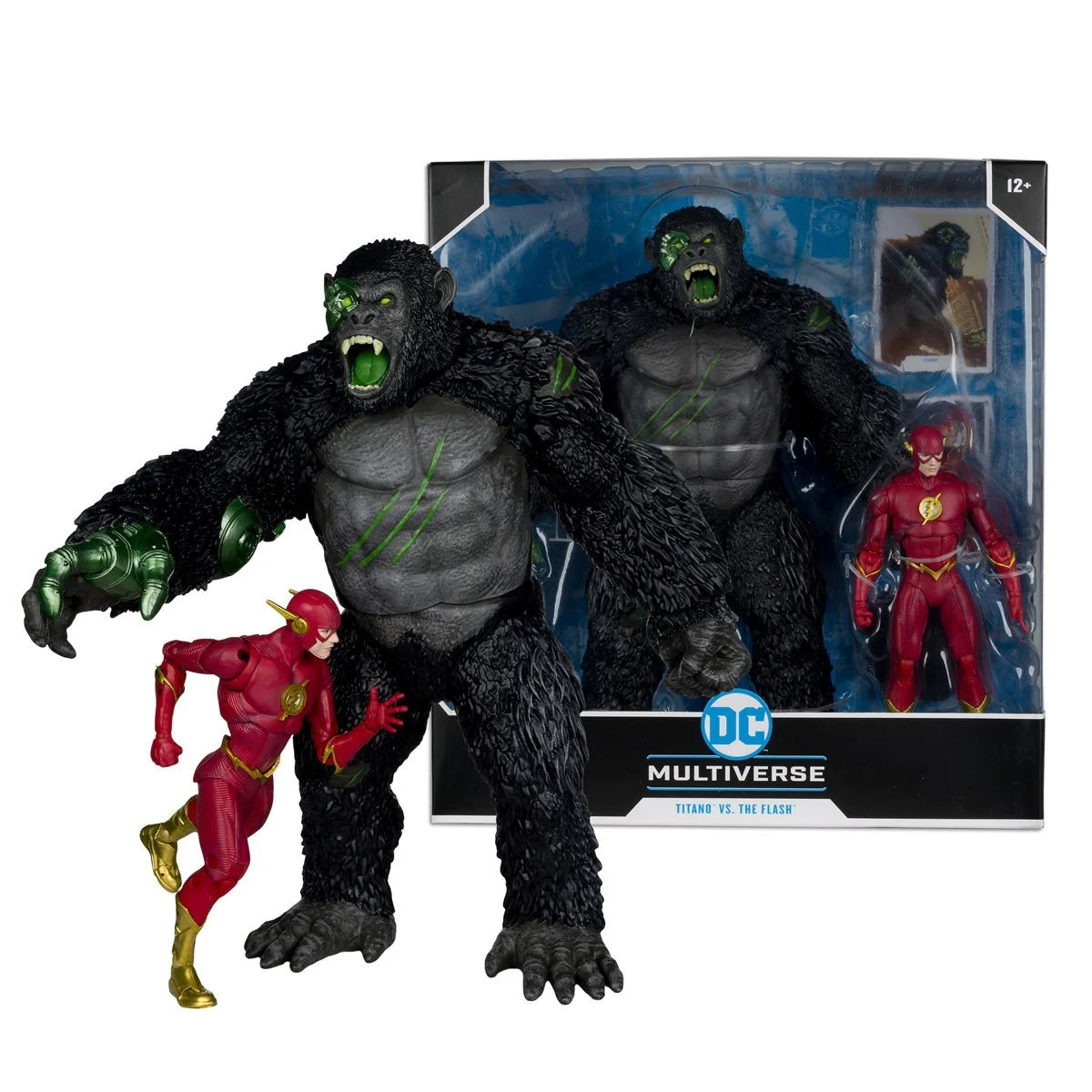 (PREVENTA) DC Multiverse Titano Megafig vs. Flash 7-Inch Scale Action Figure 2-Pack