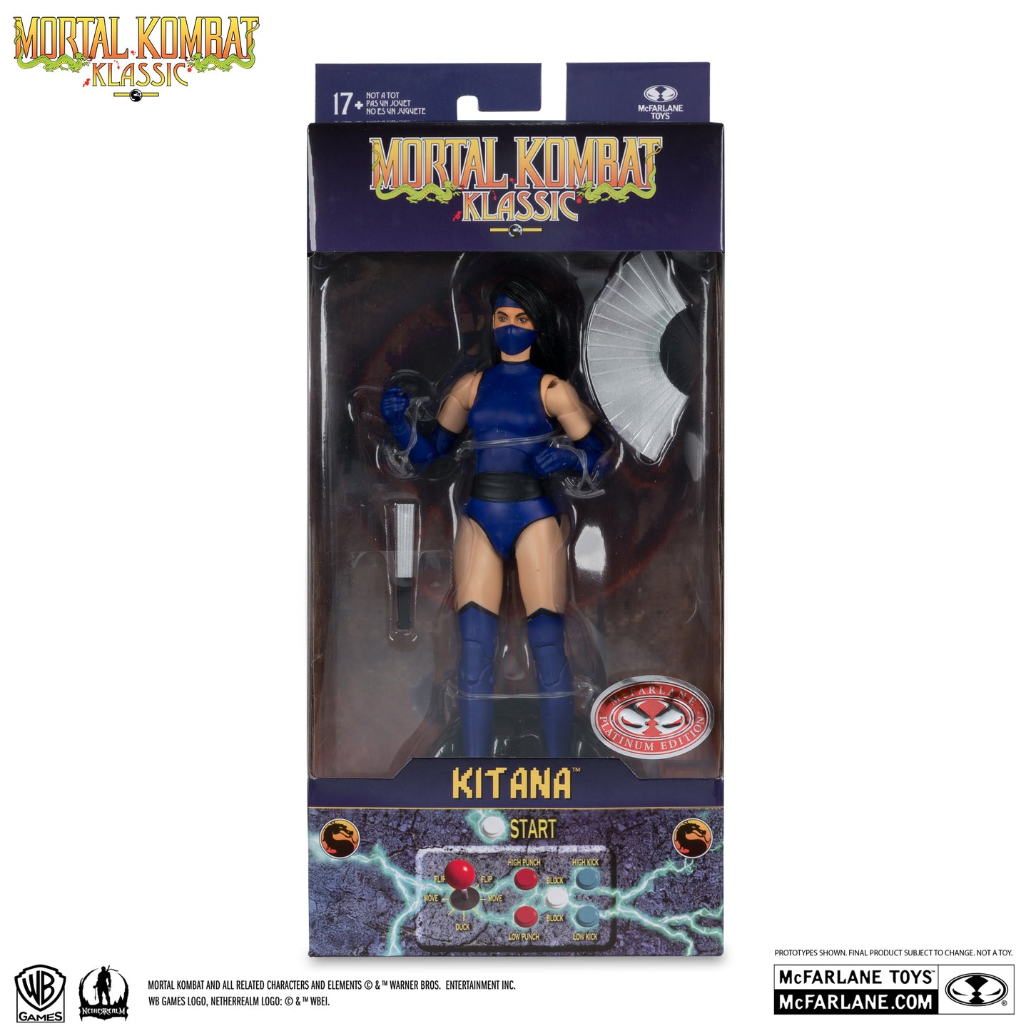 Mortal Kombat Klassic Kitana 7in Action Figure Red Platinum Edition