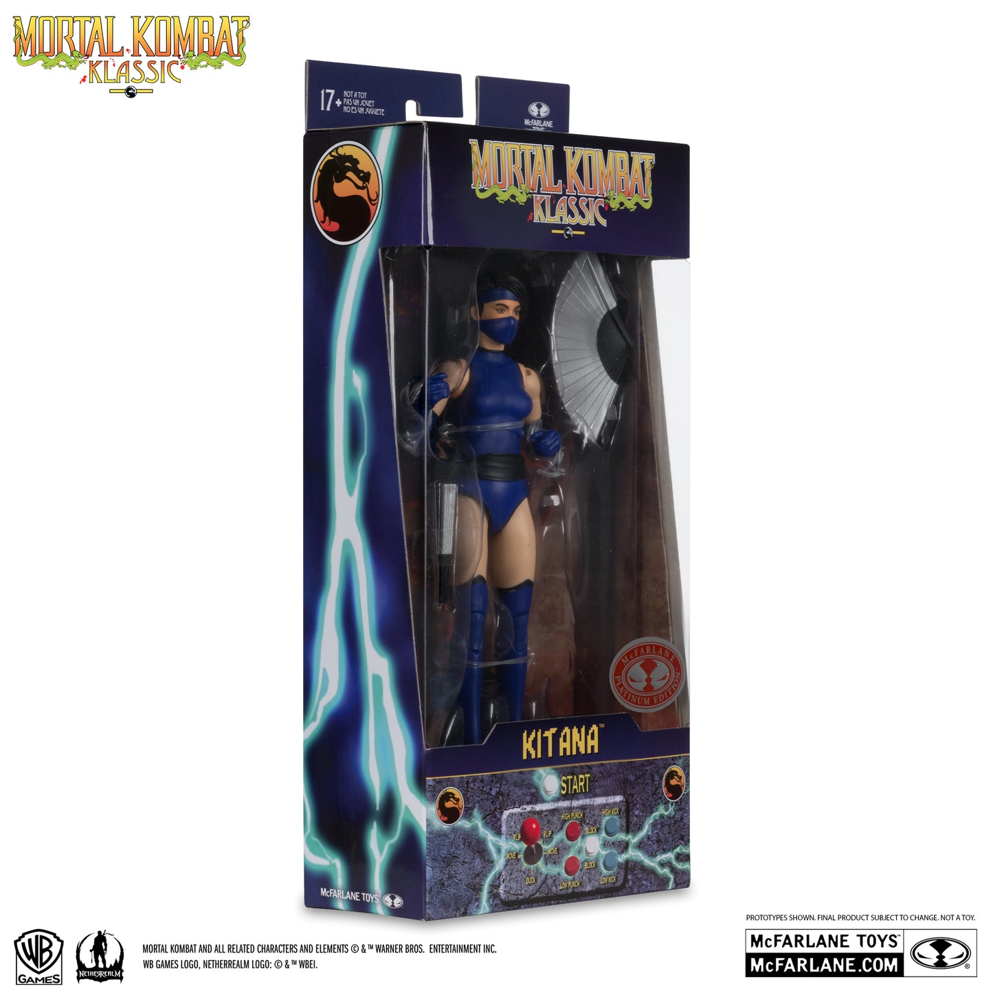 Mortal Kombat Klassic Kitana 7in Action Figure Red Platinum Edition
