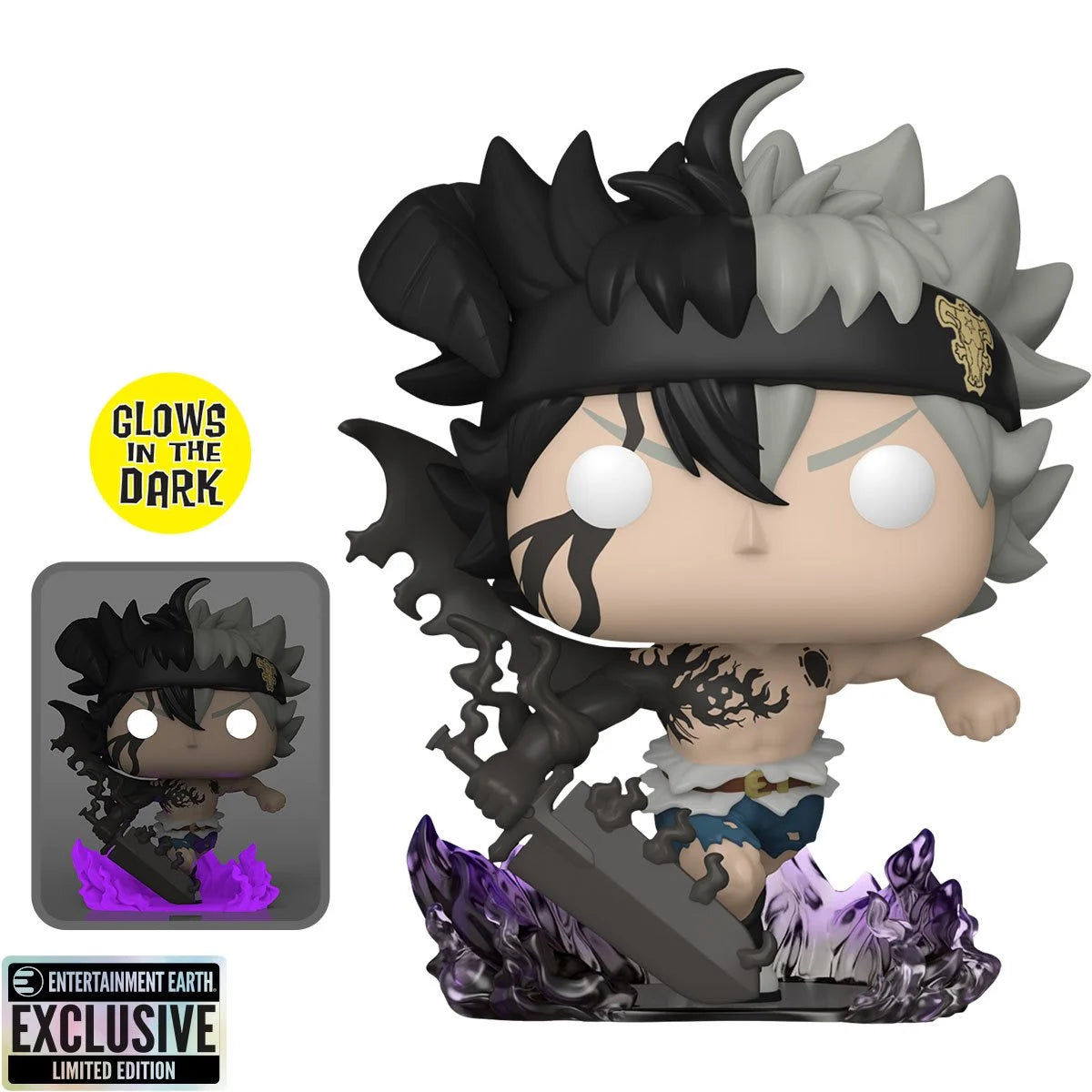 Black Clover Black Asta Glow-in-the-Dark Funko Pop! Entertainment Earth Exclusive