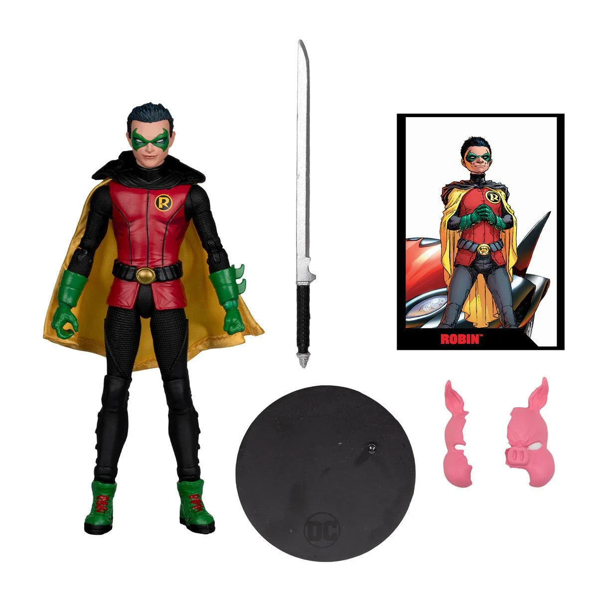 (PREVENTA) DC Page Punchers Wave 6 Robin Damian Wayne Batman: Reborn 7-Inch Scale Action Figure with Comic Book