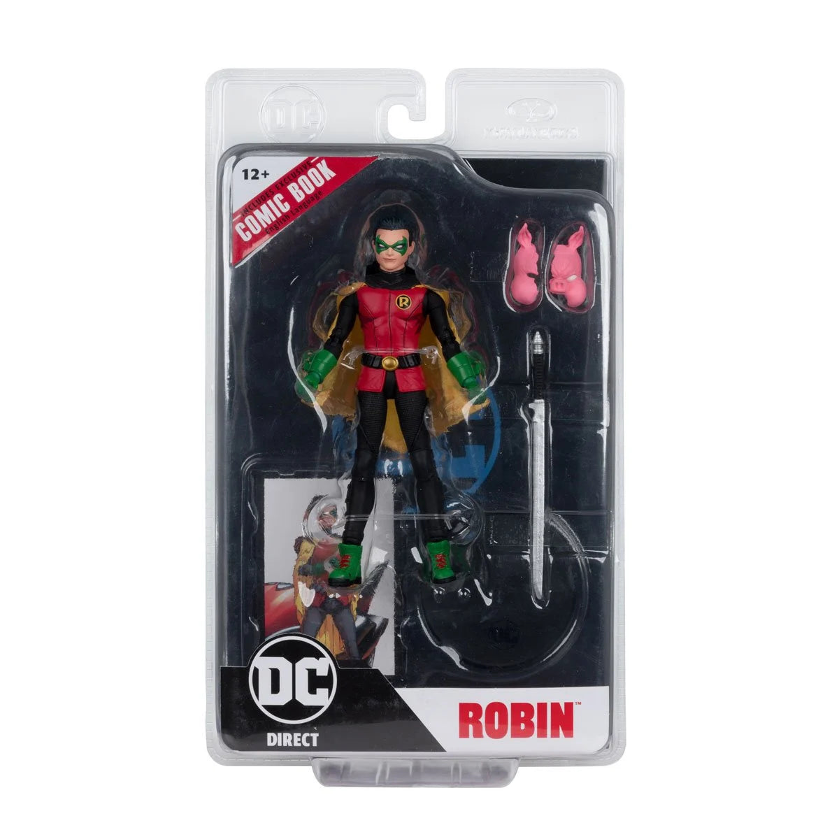 (PREVENTA) DC Page Punchers Wave 6 Robin Damian Wayne Batman: Reborn 7-Inch Scale Action Figure with Comic Book