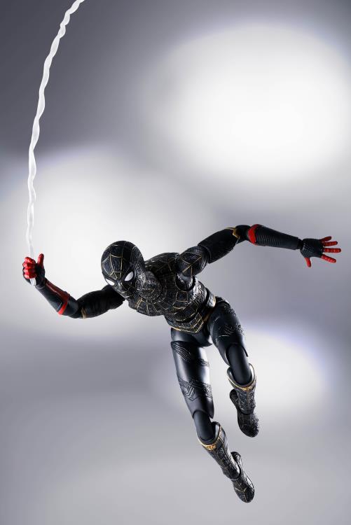 Spider-Man: No Way Home Spider-Man Black and Gold Suit S.H.Figuarts Action Figure