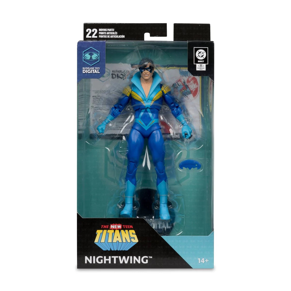 DC Direct Wave 5 Nightwing Teen Titans 7-Inch Scale Action Figure with McFarlane Toys Digital Collectible