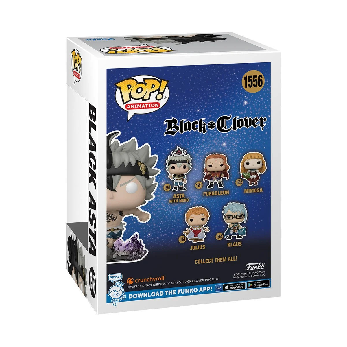 Black Clover Black Asta Glow-in-the-Dark Funko Pop! Entertainment Earth Exclusive
