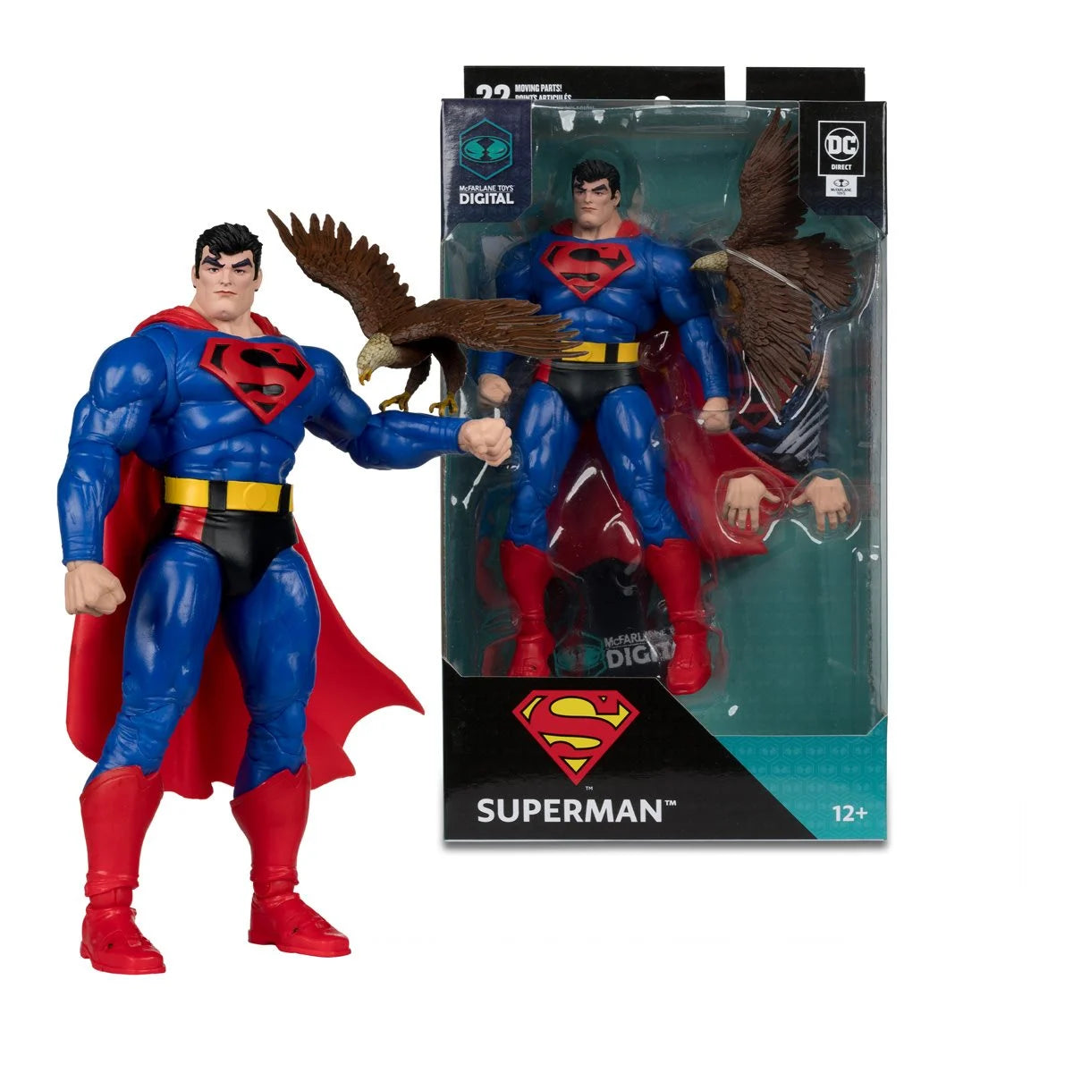 DC Direct Superman Our Worlds at War 7-Inch Scale Wave 2 Action Figure with McFarlane Toys Digital Collectible