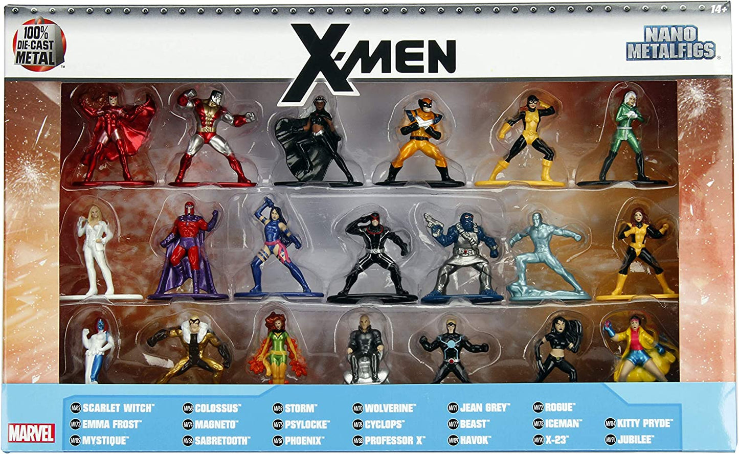 X-Men Marvel Nano Metalfigs Die-Cast Metal Mini-Figures 20-Pack
