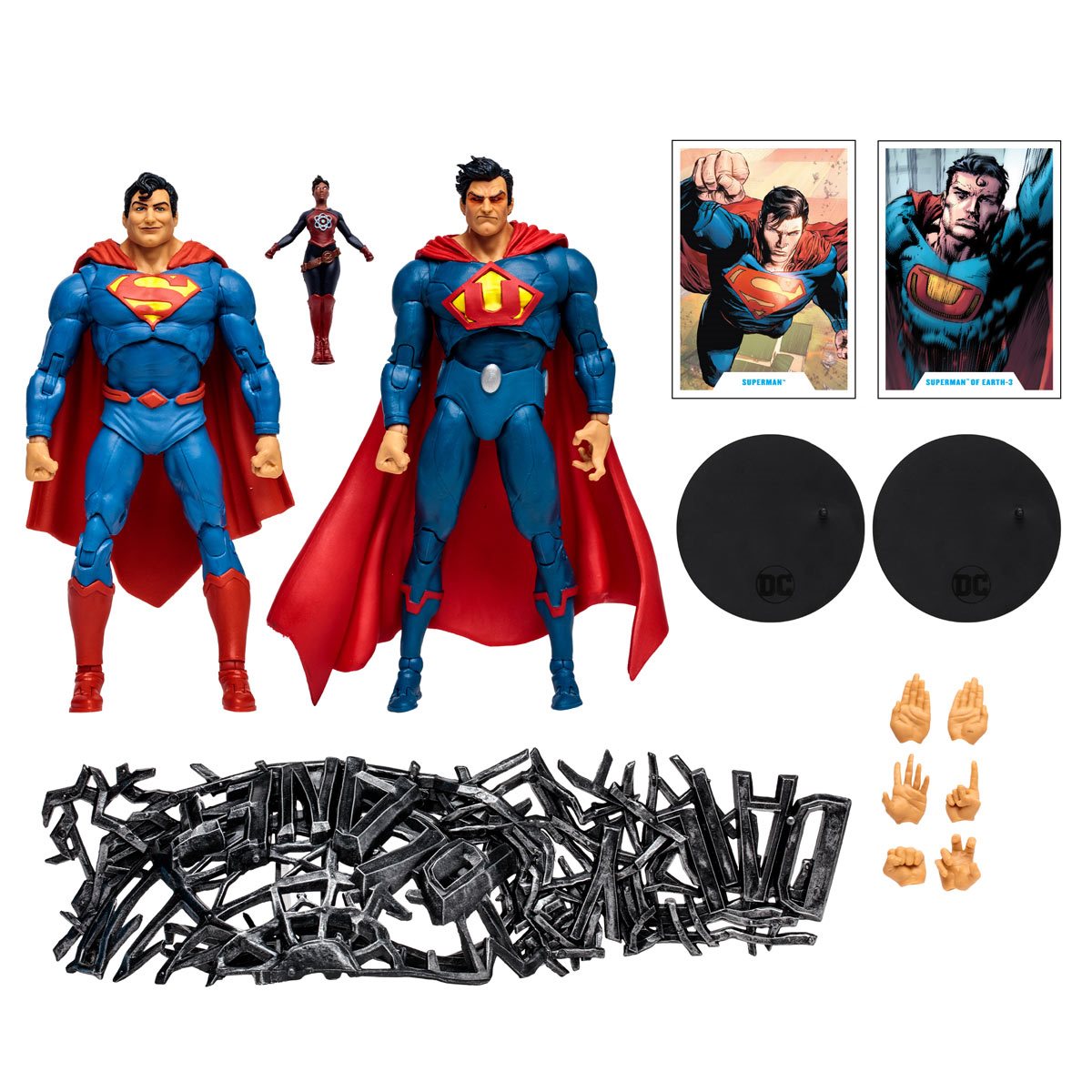 DC Superman vs. Superman of Earth-3 with Atomica 7-Inch Scale Action Figure 2-Pack