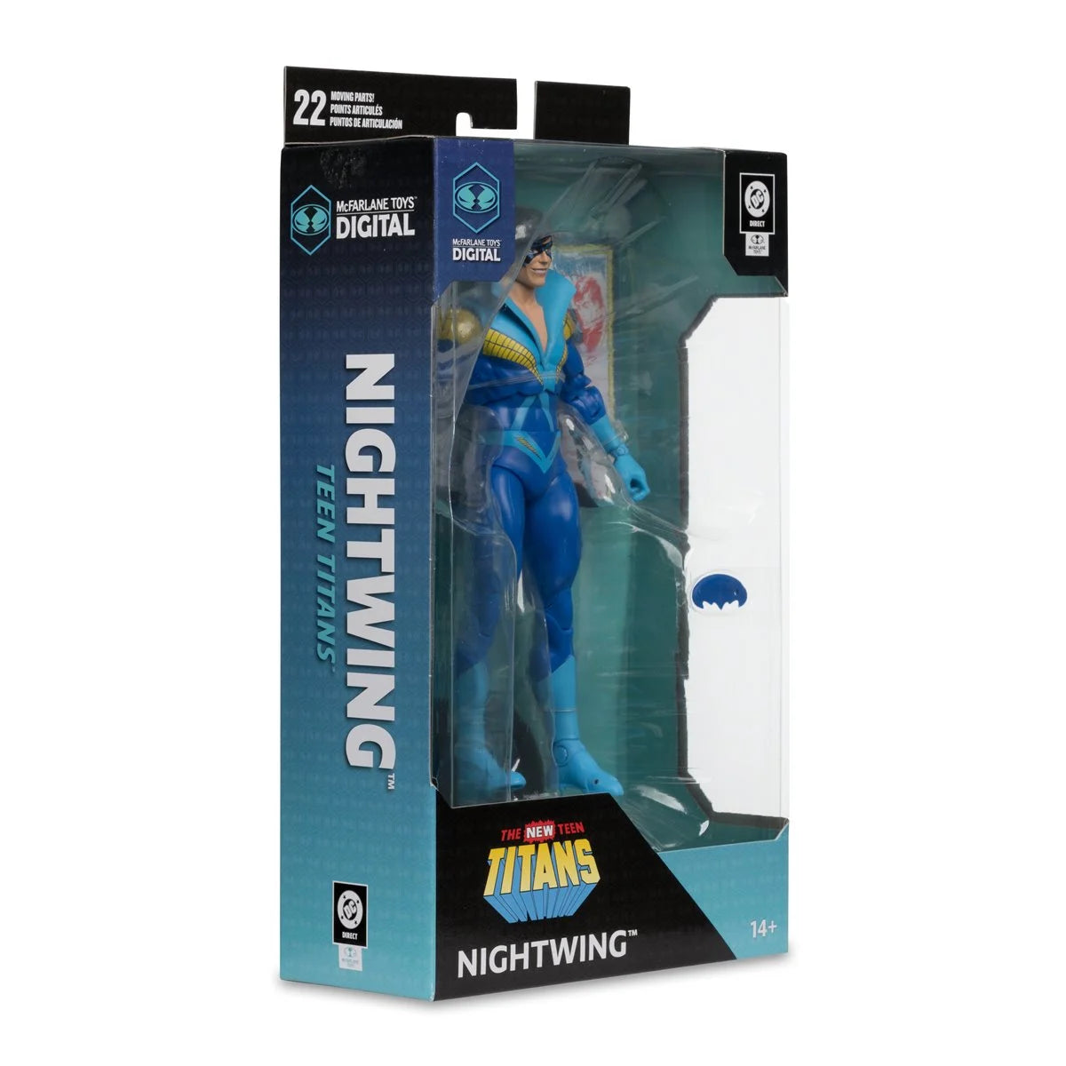 DC Direct Wave 5 Nightwing Teen Titans 7-Inch Scale Action Figure with McFarlane Toys Digital Collectible