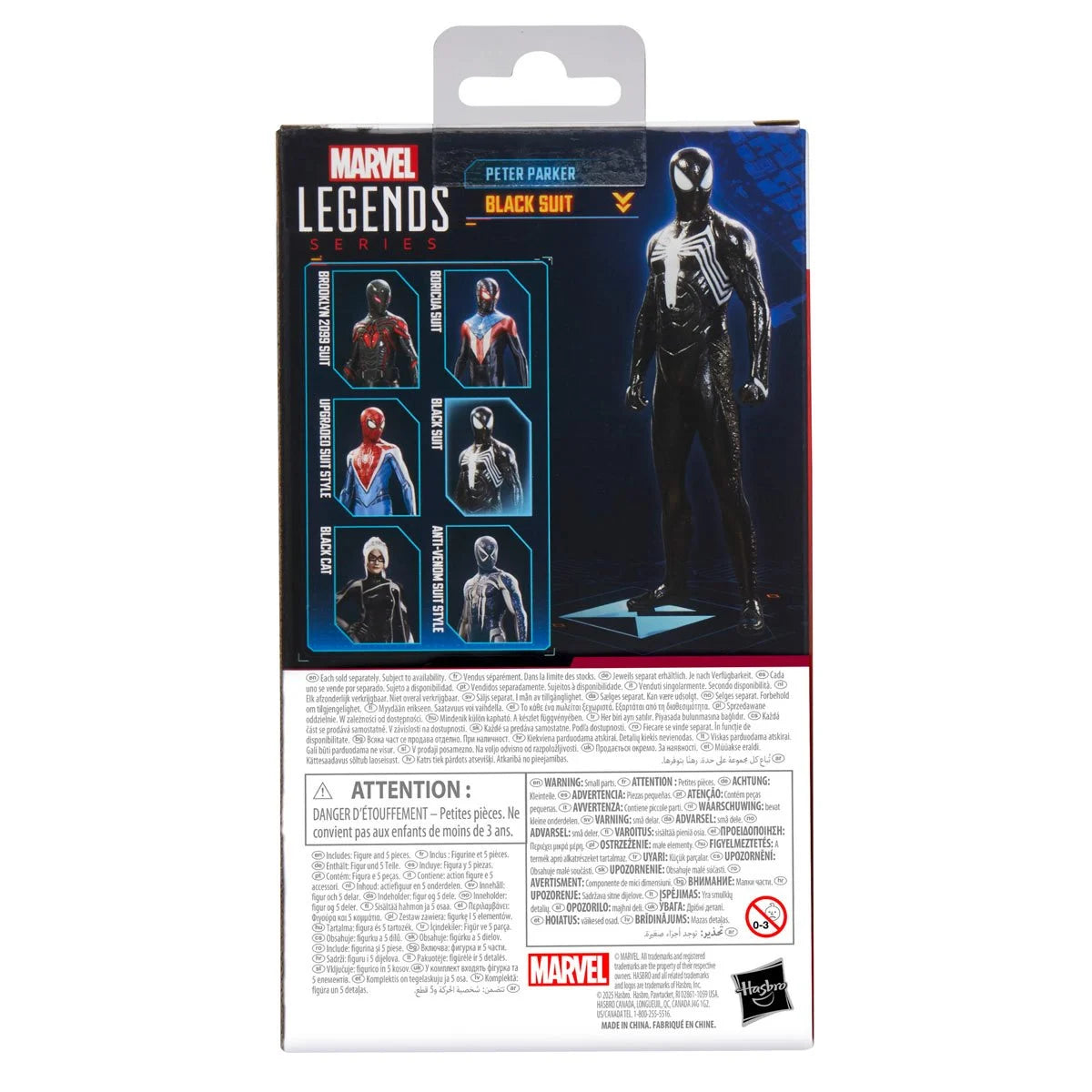 (PREVENTA) Spider-Man Marvel Legends Series Gamerverse Peter Parker Black Suit 6-Inch Action Figure