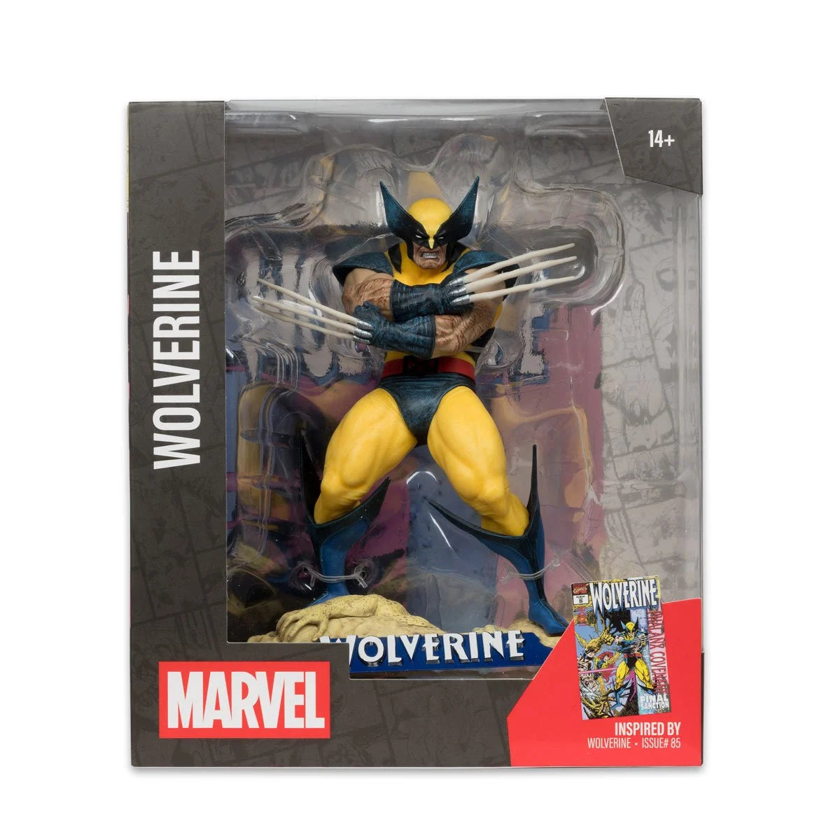 (PREVENTA) Marvel Wave 5 Wolverine #85 1:10 Scale Posed Figure with Scene