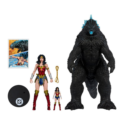 DC Multiverse Wonder Woman vs. Godzilla Megafig Justice League vs. Godzilla vs. Kong Action Figure 2-Pack