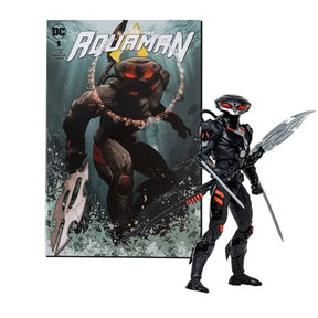 Black Manta 7-Inch Scale Action Figure with Comic Book