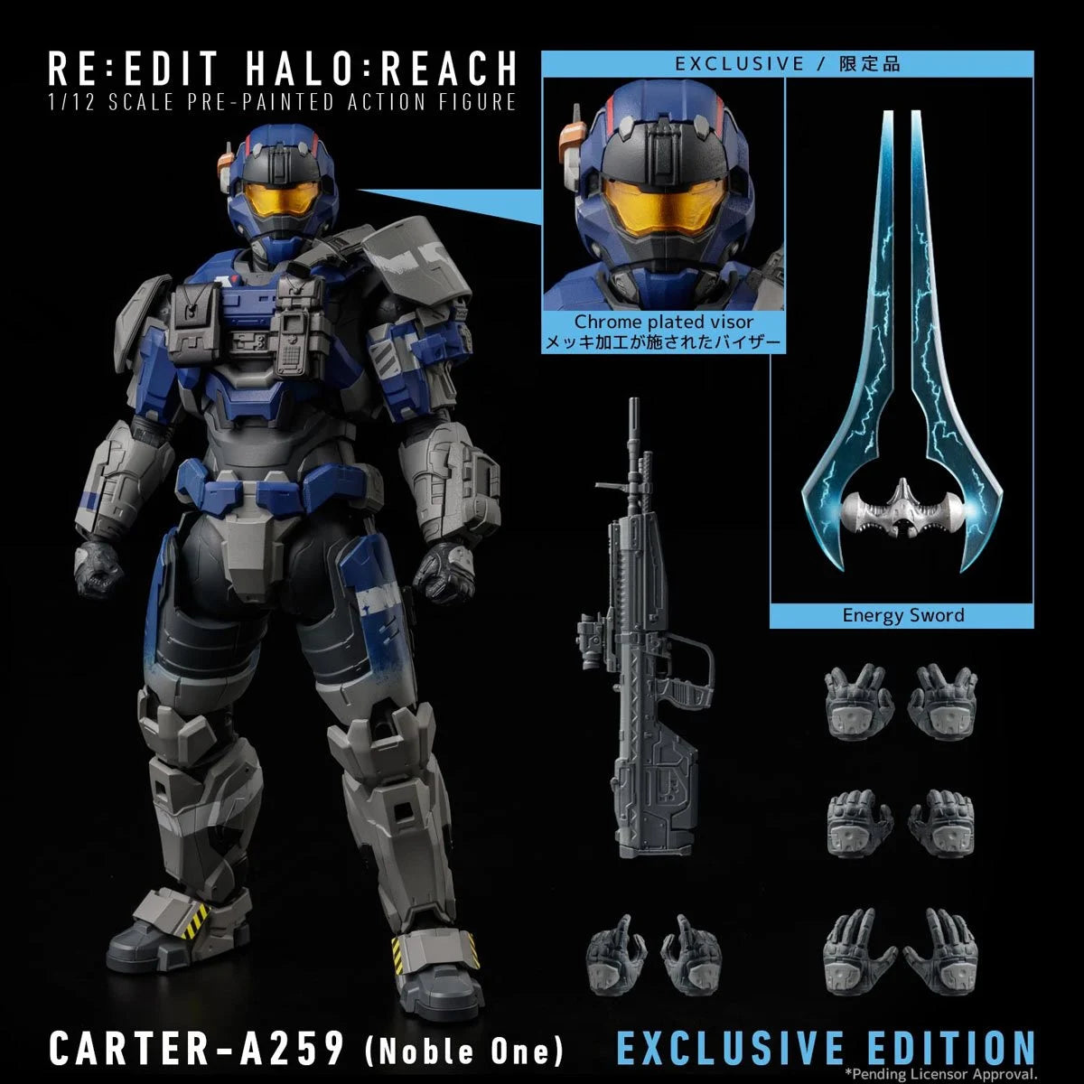 (PREVENTA) Halo: Reach RE:EDIT Carter-A259 Noble One 1:12 Scale Action Figure - Previews Exclusive