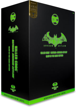 (PREVENTA) DC Multiverse Killer Croc (Batman: Arkham Asylum) Glow in The Dark Edition Mega Figure Gold Label, Amazon Exclusive