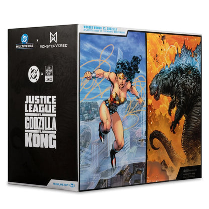 DC Multiverse Wonder Woman vs. Godzilla Megafig Justice League vs. Godzilla vs. Kong Action Figure 2-Pack