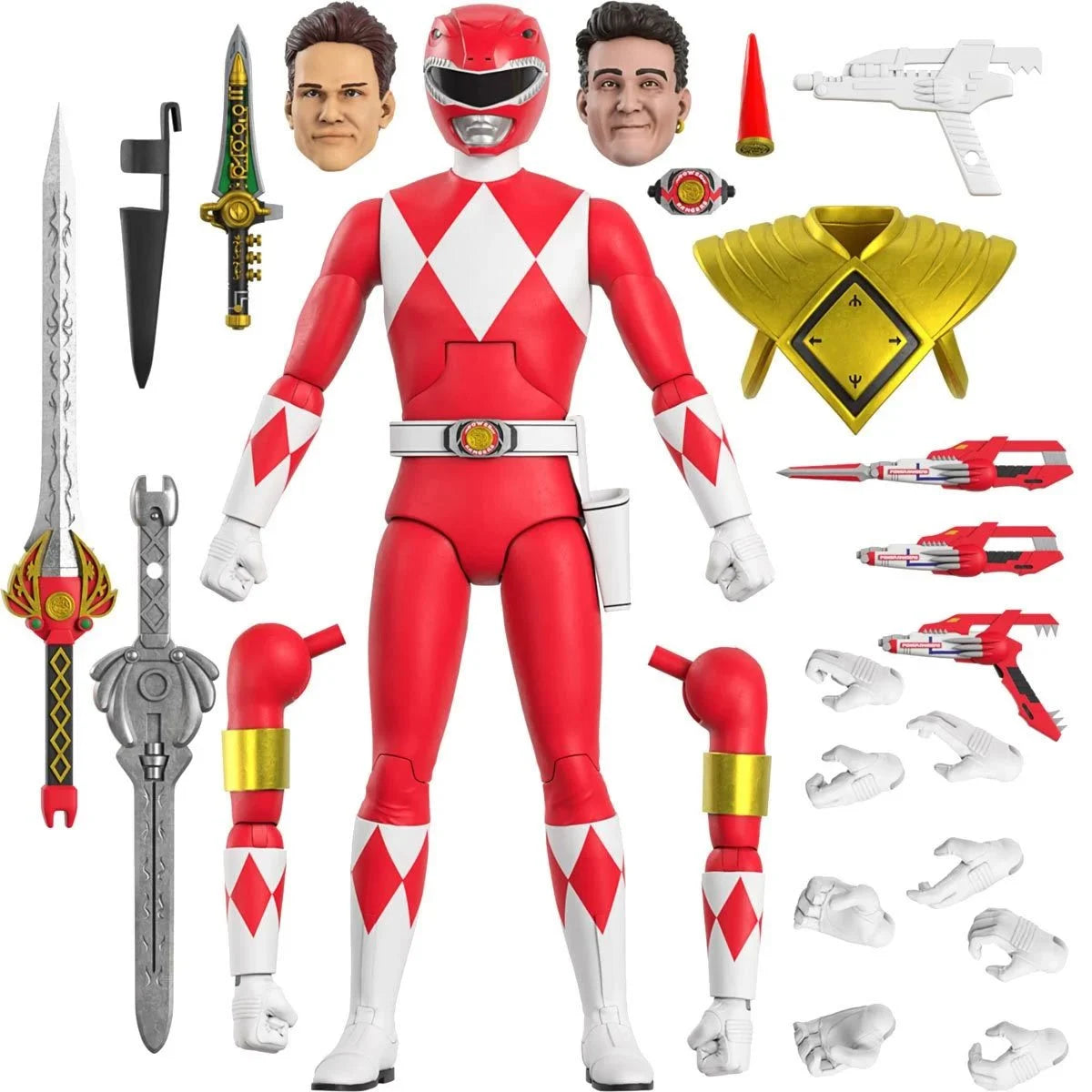 Power Rangers Ultimates Mighty Morphin Red Ranger 7-Inch Action Figure