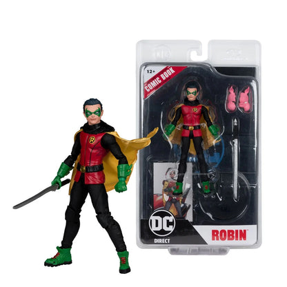(PREVENTA) DC Page Punchers Wave 6 Robin Damian Wayne Batman: Reborn 7-Inch Scale Action Figure with Comic Book