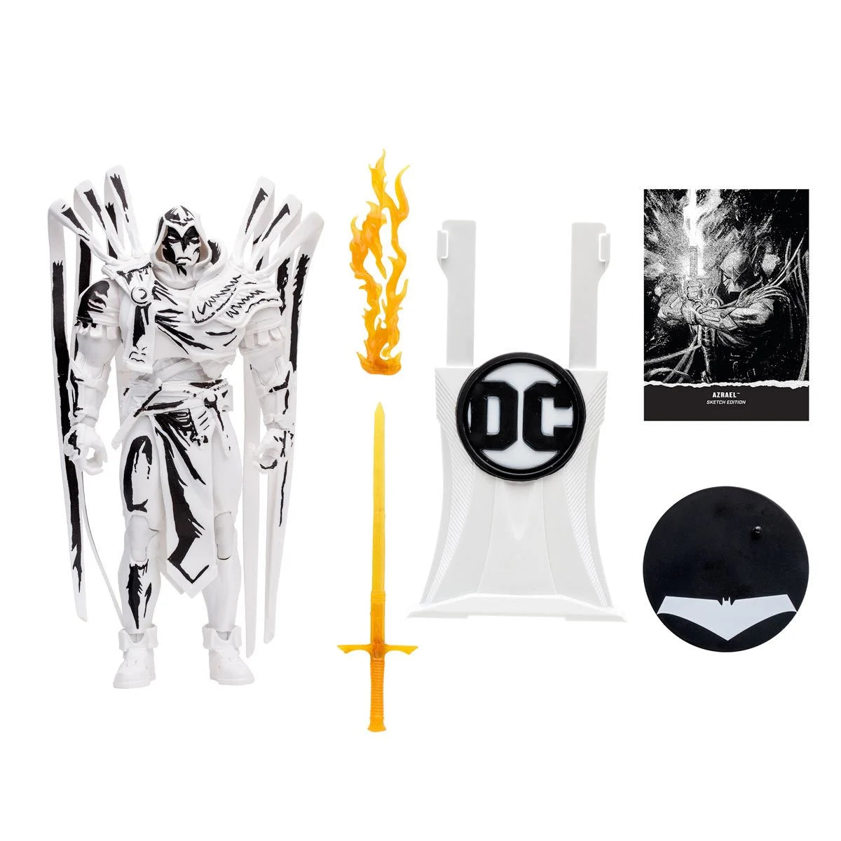 (PREVENTA) DC Multiverse Azrael Curse of the White Knight Sketch Gold Label 7-Inch Action Figure - Entertainment Earth Exclusive